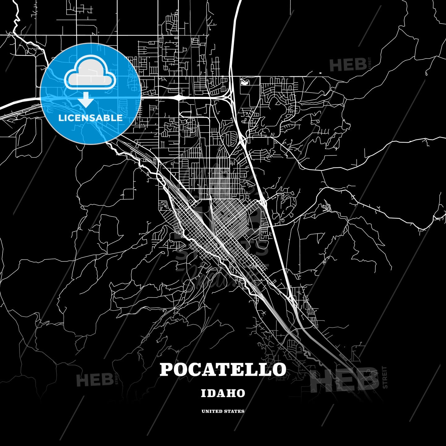 Pocatello, Idaho, USA map