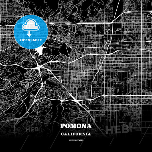 Pomona, California, USA map