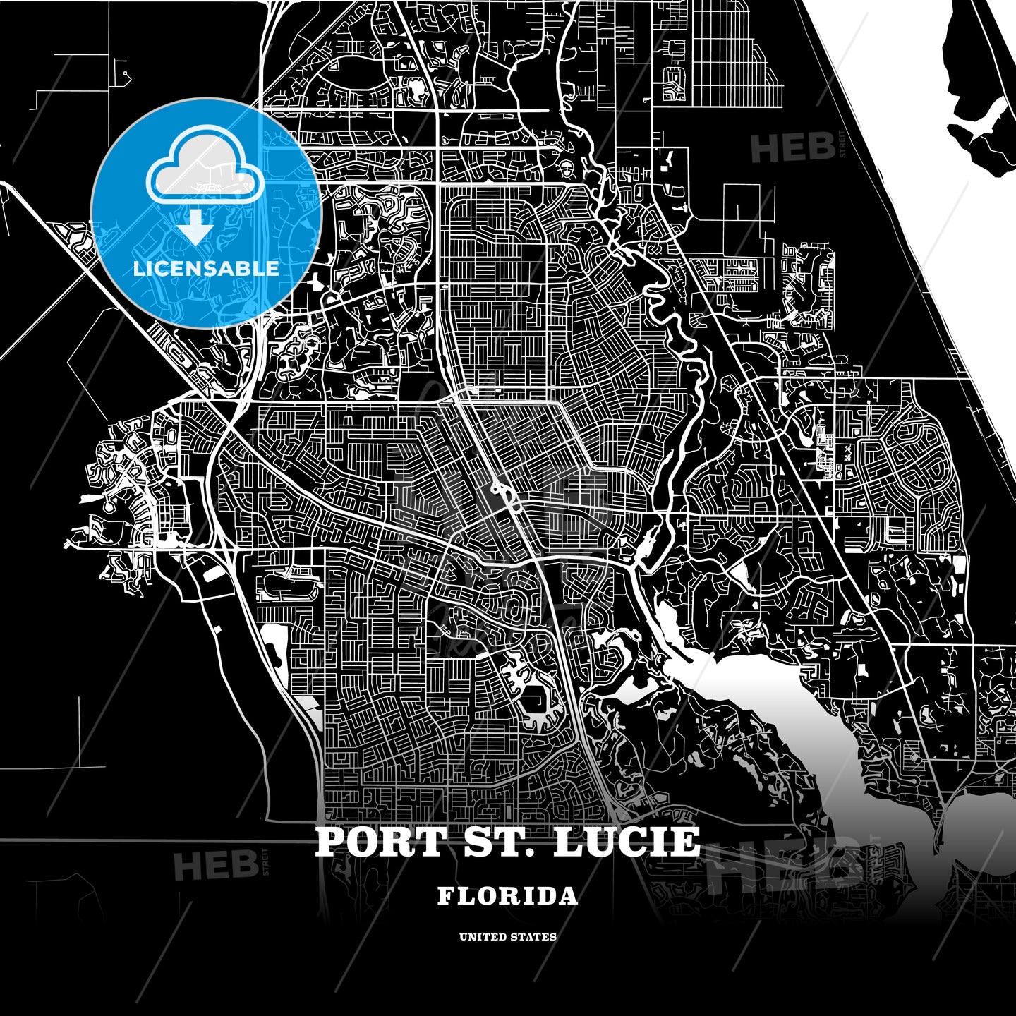 Port St. Lucie, Florida, USA map