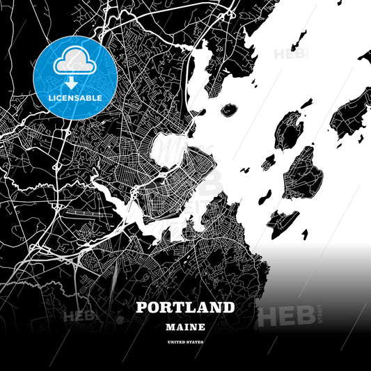 Portland, Maine, USA map