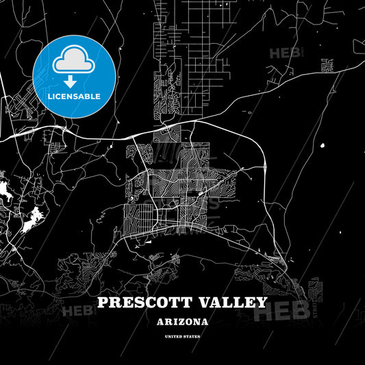 Prescott Valley, Arizona, USA map