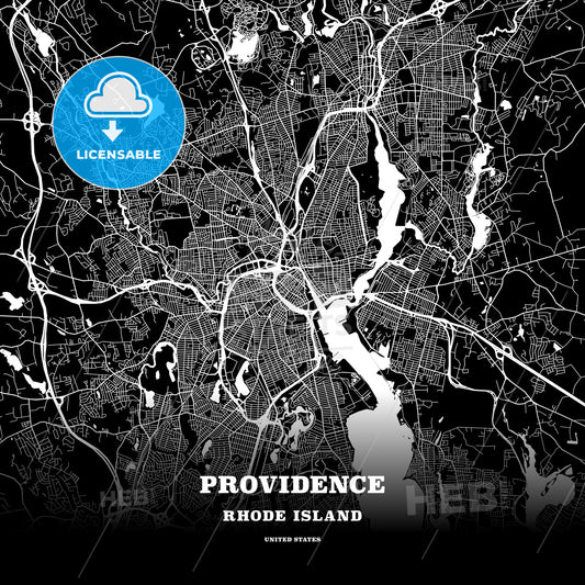 Providence, Rhode Island, USA map