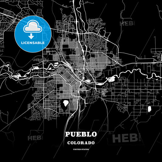 Pueblo, Colorado, USA map