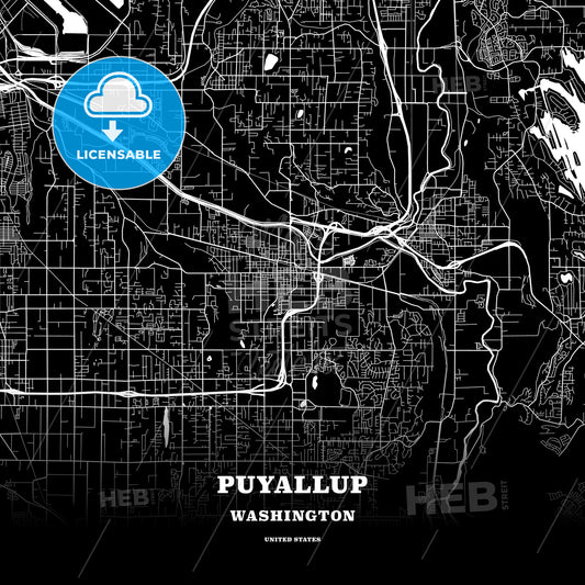 Puyallup, Washington, USA map