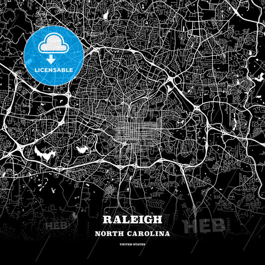 Raleigh, North Carolina, USA map