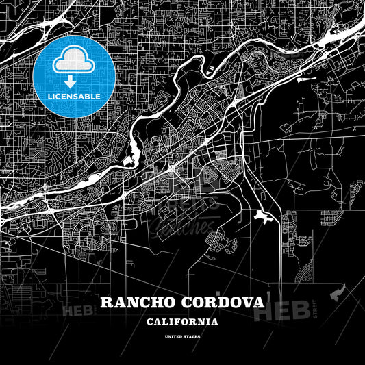 Rancho Cordova, California, USA map