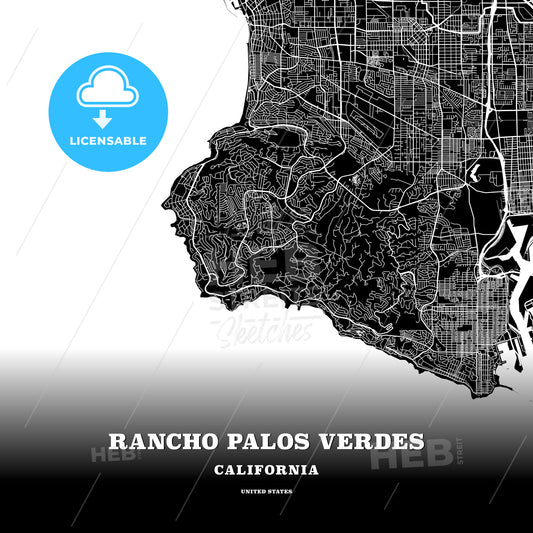 Rancho Palos Verdes, California, USA map