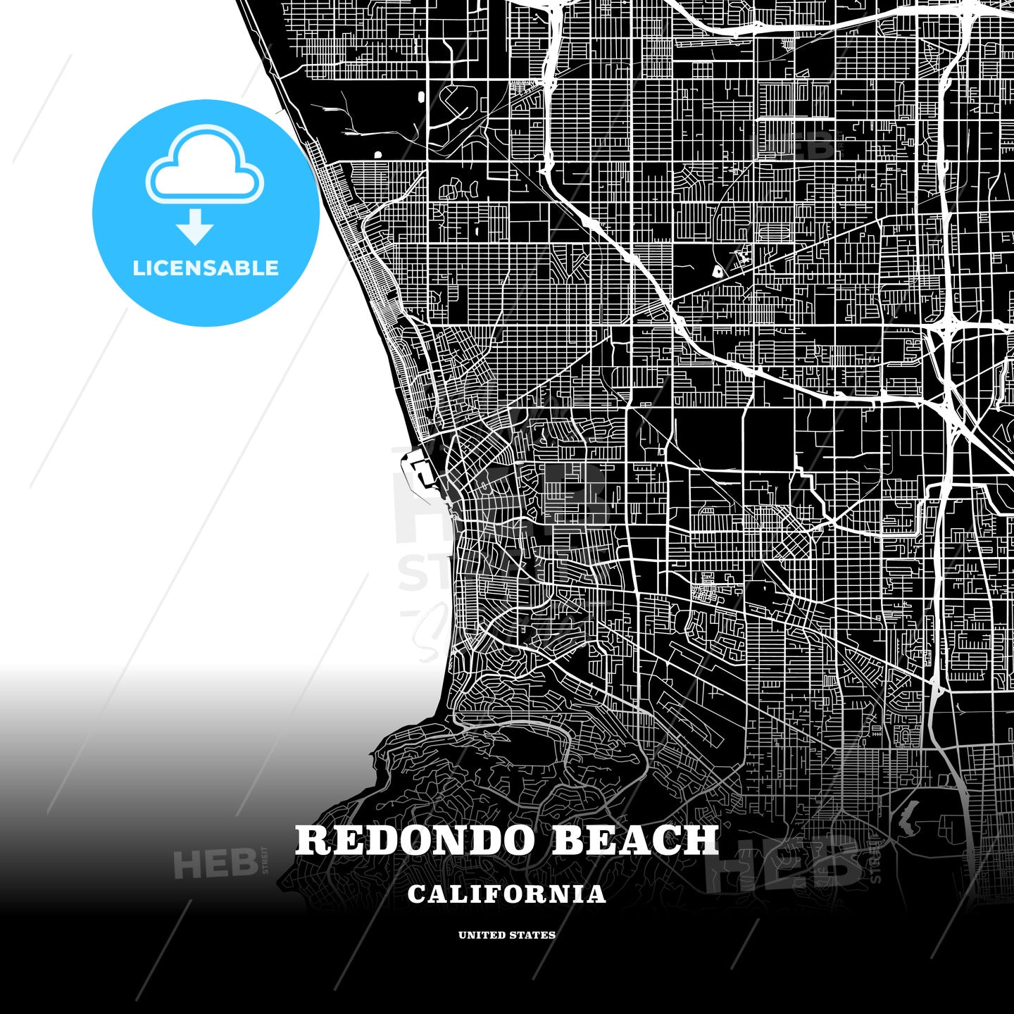 Redondo Beach, California, USA map