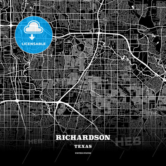 Richardson, Texas, USA map