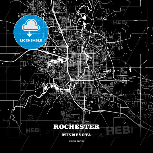 Rochester, Minnesota, USA map