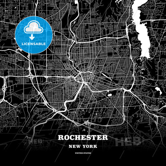 Rochester, New York, USA map