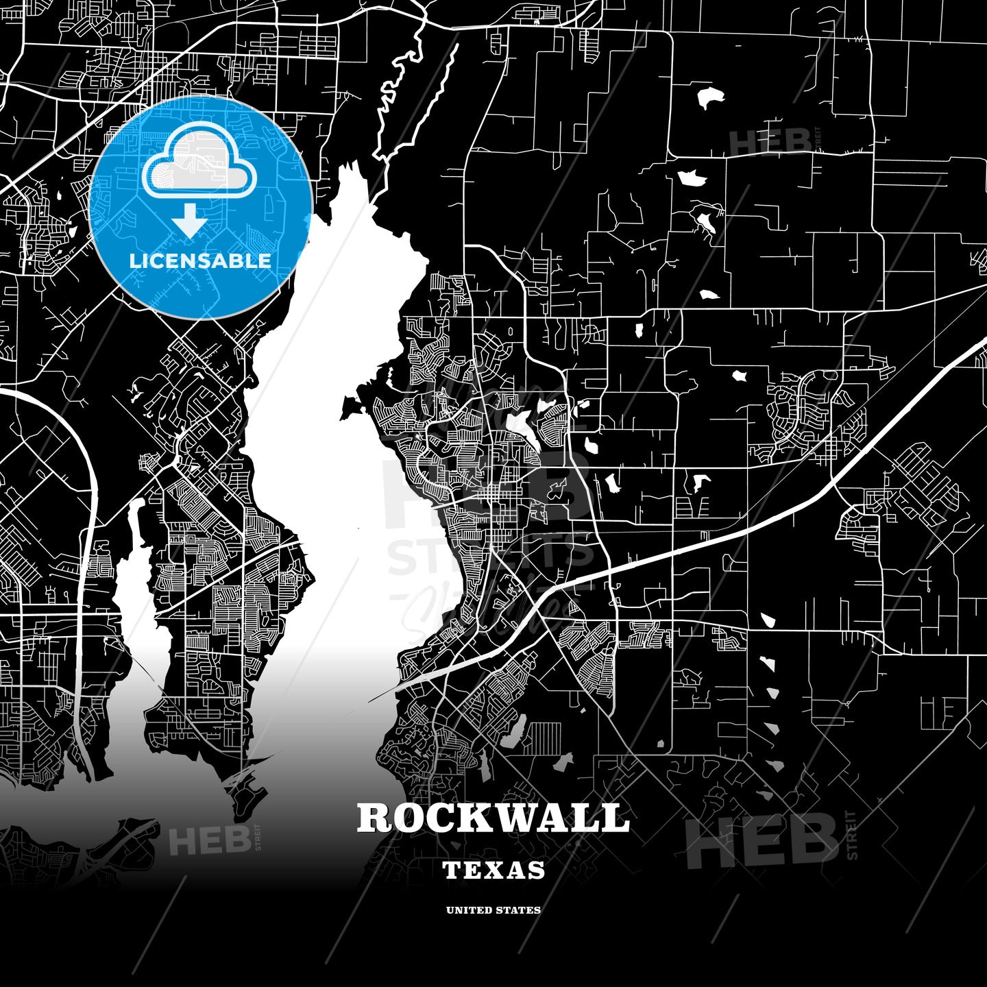 Rockwall, Texas, USA map