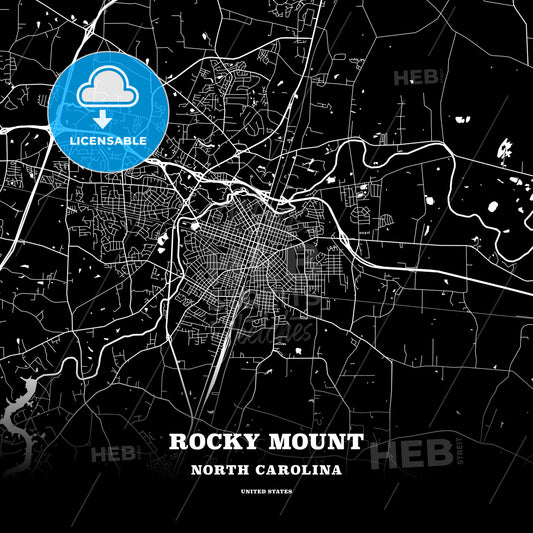 Rocky Mount, North Carolina, USA map