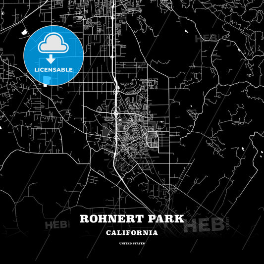 Rohnert Park, California, USA map