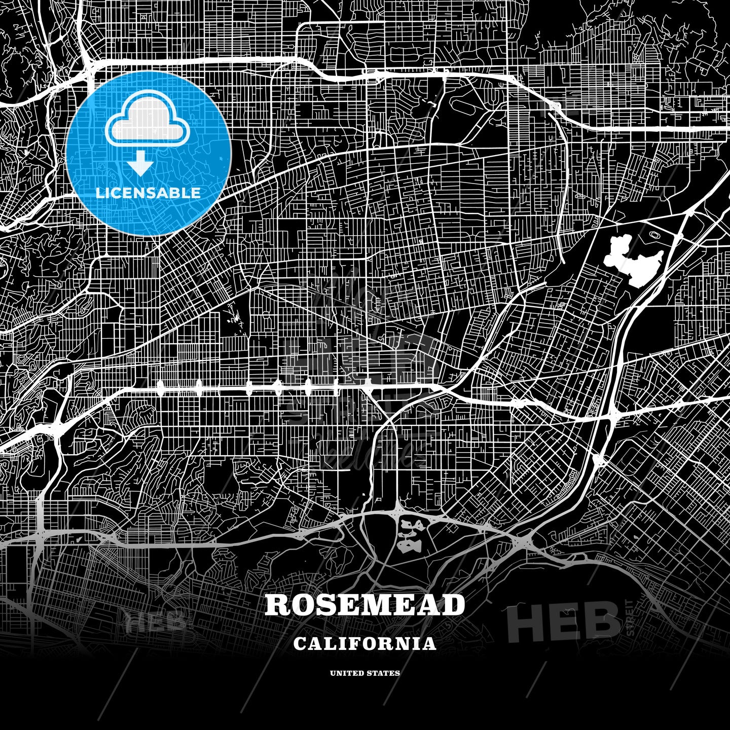 Rosemead, California, USA map