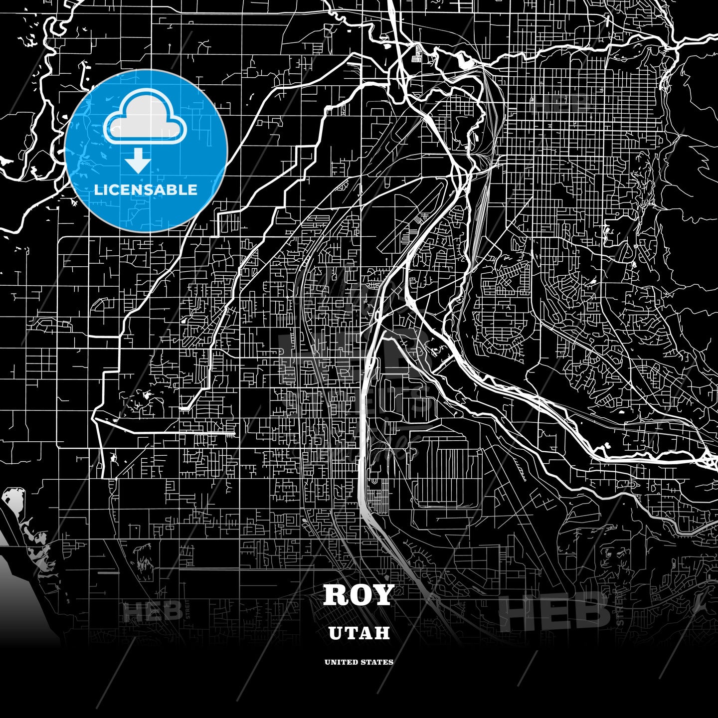 Roy, Utah, USA map