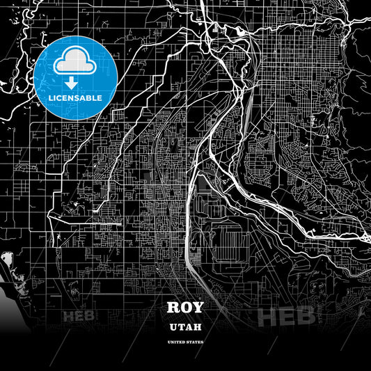 Roy, Utah, USA map