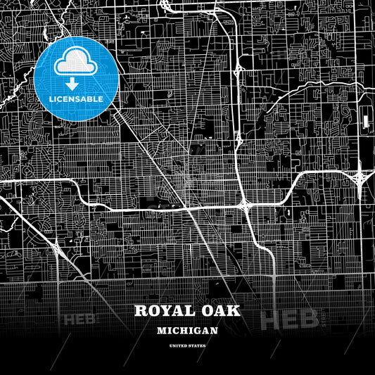Royal Oak, Michigan, USA map