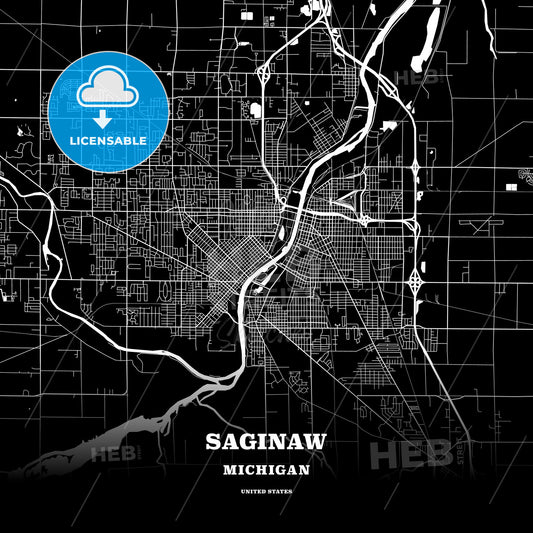 Saginaw, Michigan, USA map