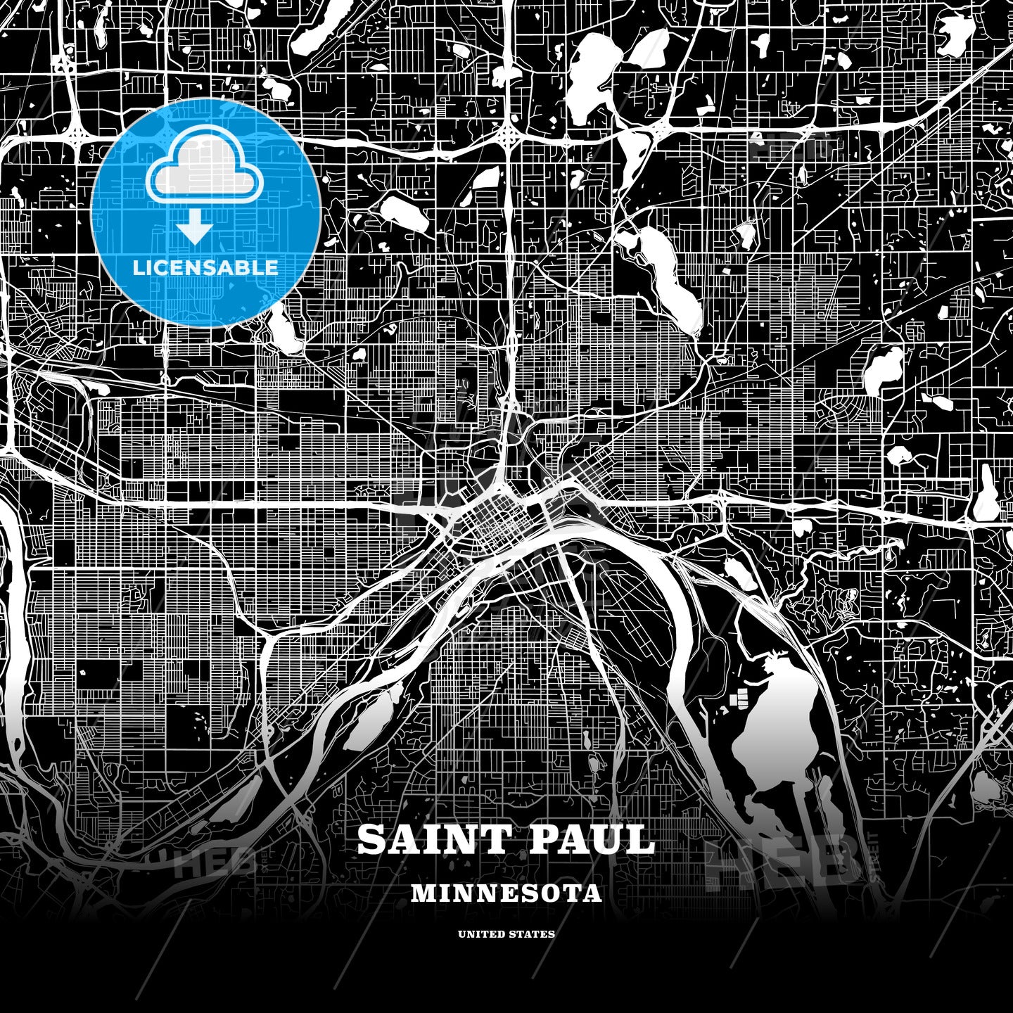 Saint Paul, Minnesota, USA map