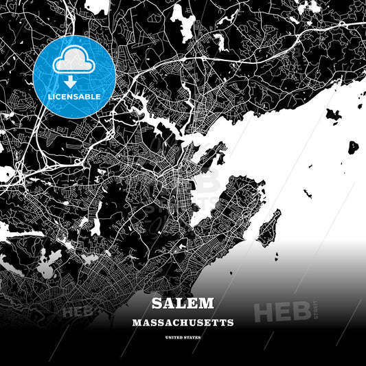 Salem, Massachusetts, USA map