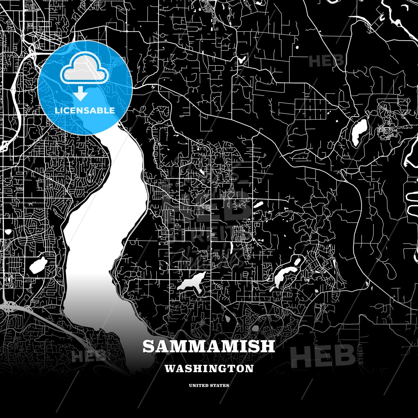 Sammamish, Washington, USA map