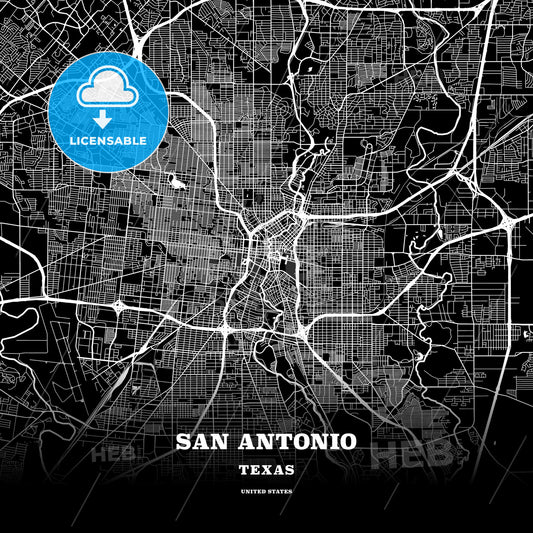 San Antonio, Texas, USA map