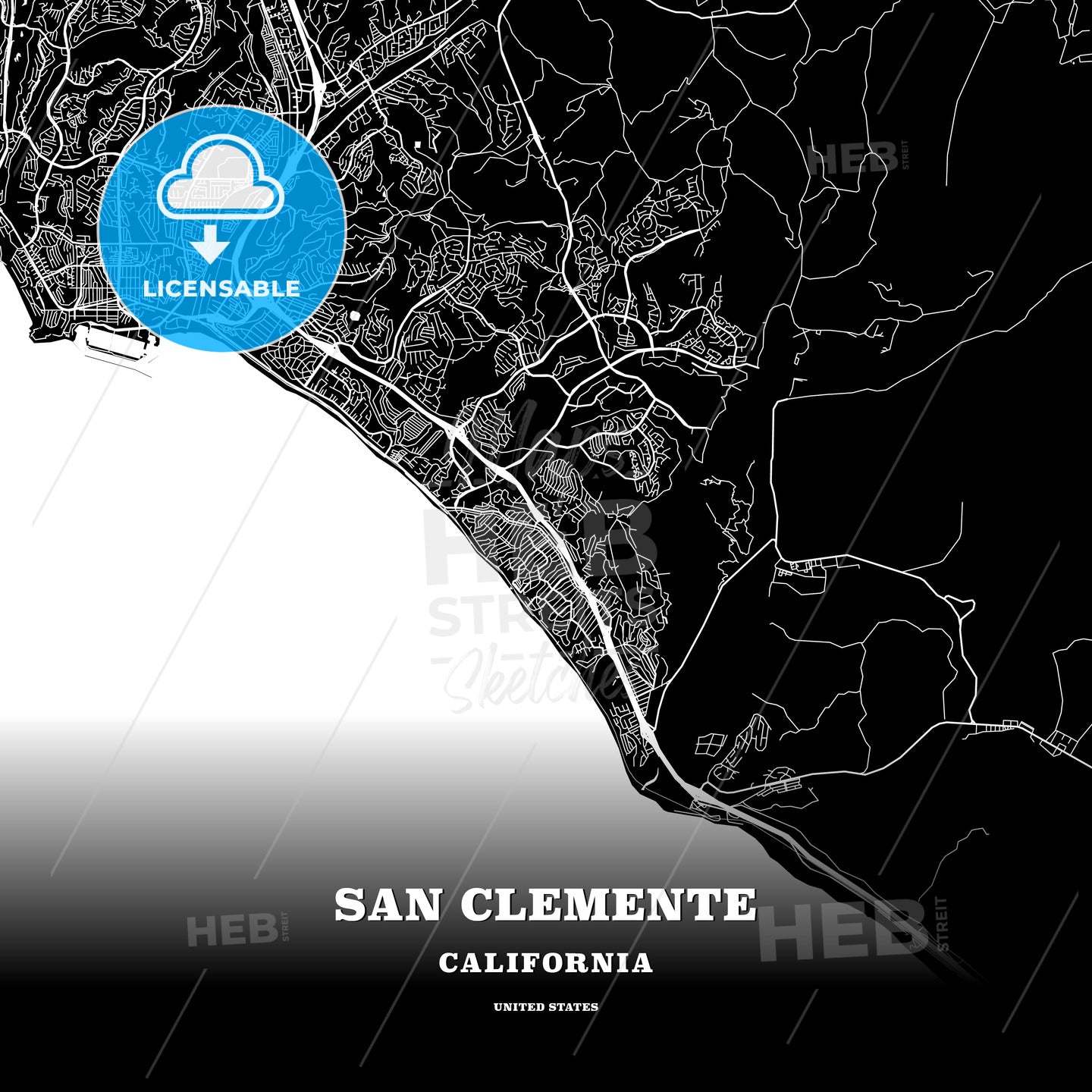 San Clemente, California, USA map