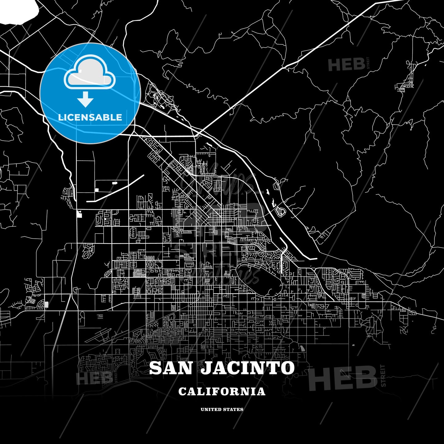 San Jacinto, California, USA map