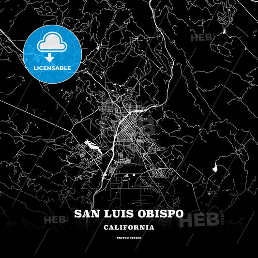 San Luis Obispo, California, USA map