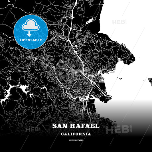 San Rafael, California, USA map