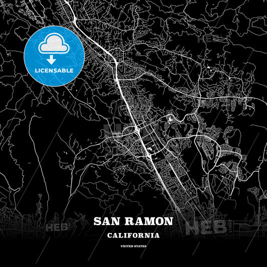 San Ramon, California, USA map