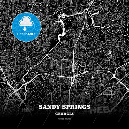 Sandy Springs, Georgia, USA map
