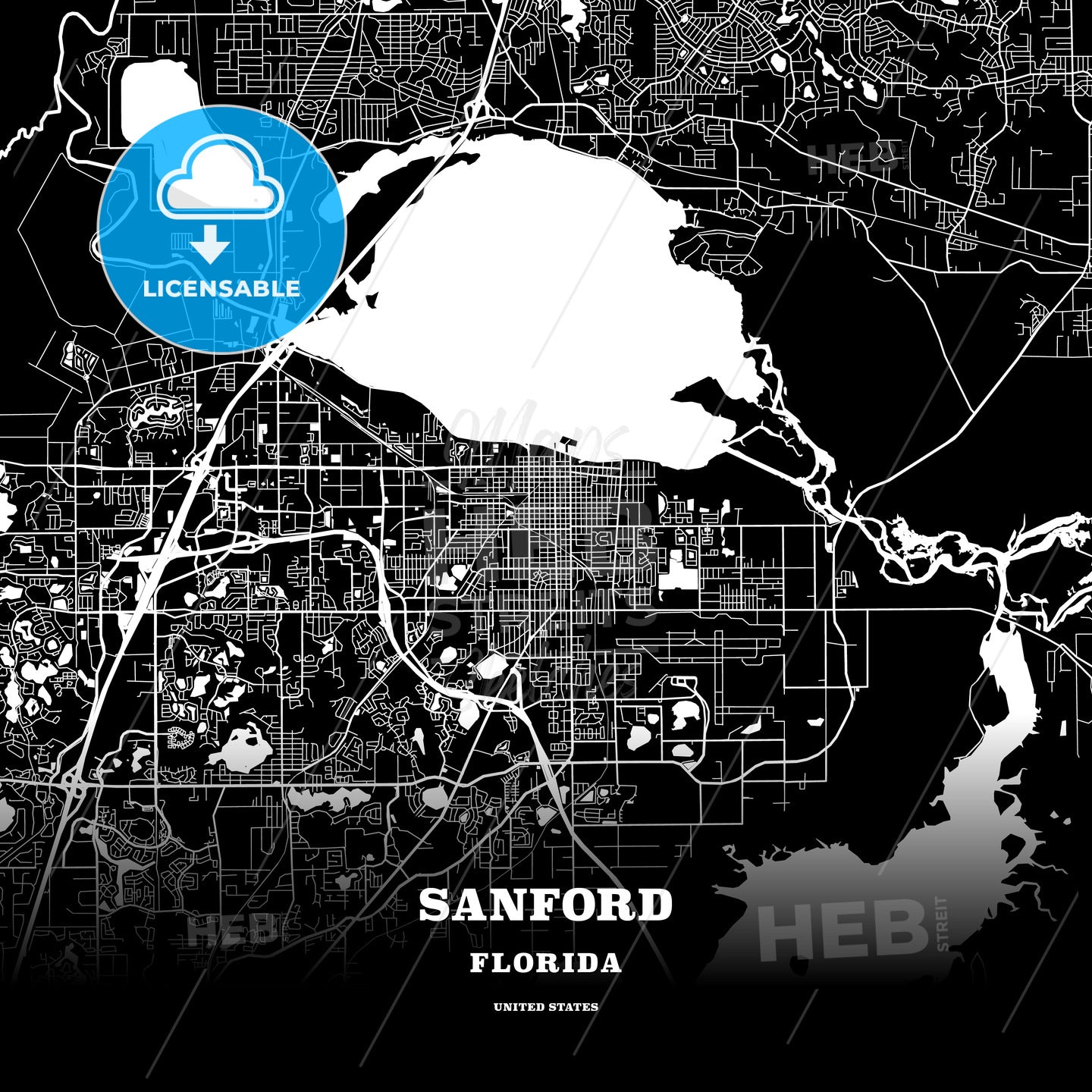 Sanford, Florida, USA map