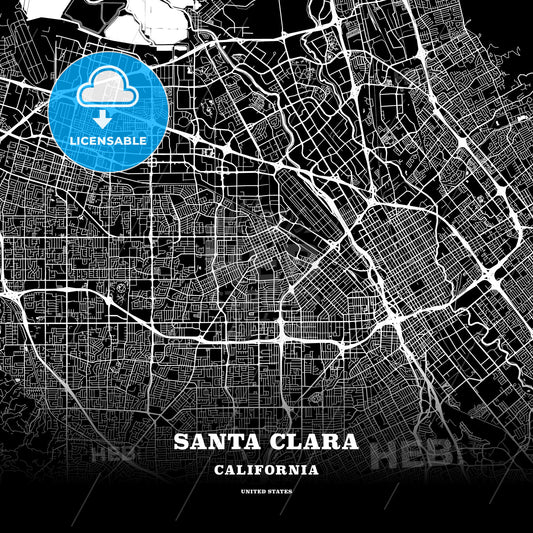 Santa Clara, California, USA map