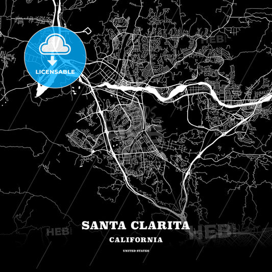 Santa Clarita, California, USA map