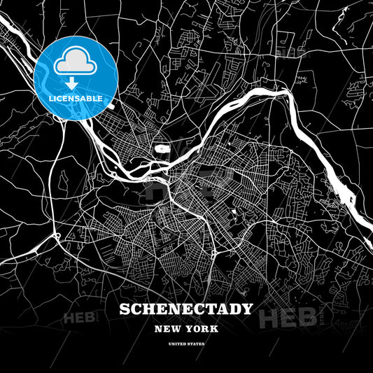 Schenectady, New York, USA map
