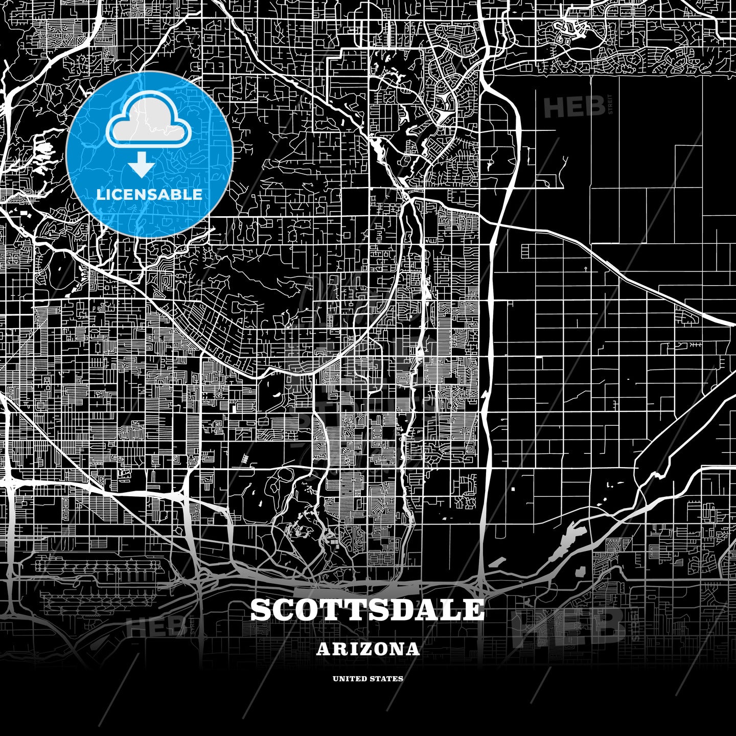 Scottsdale, Arizona, USA map