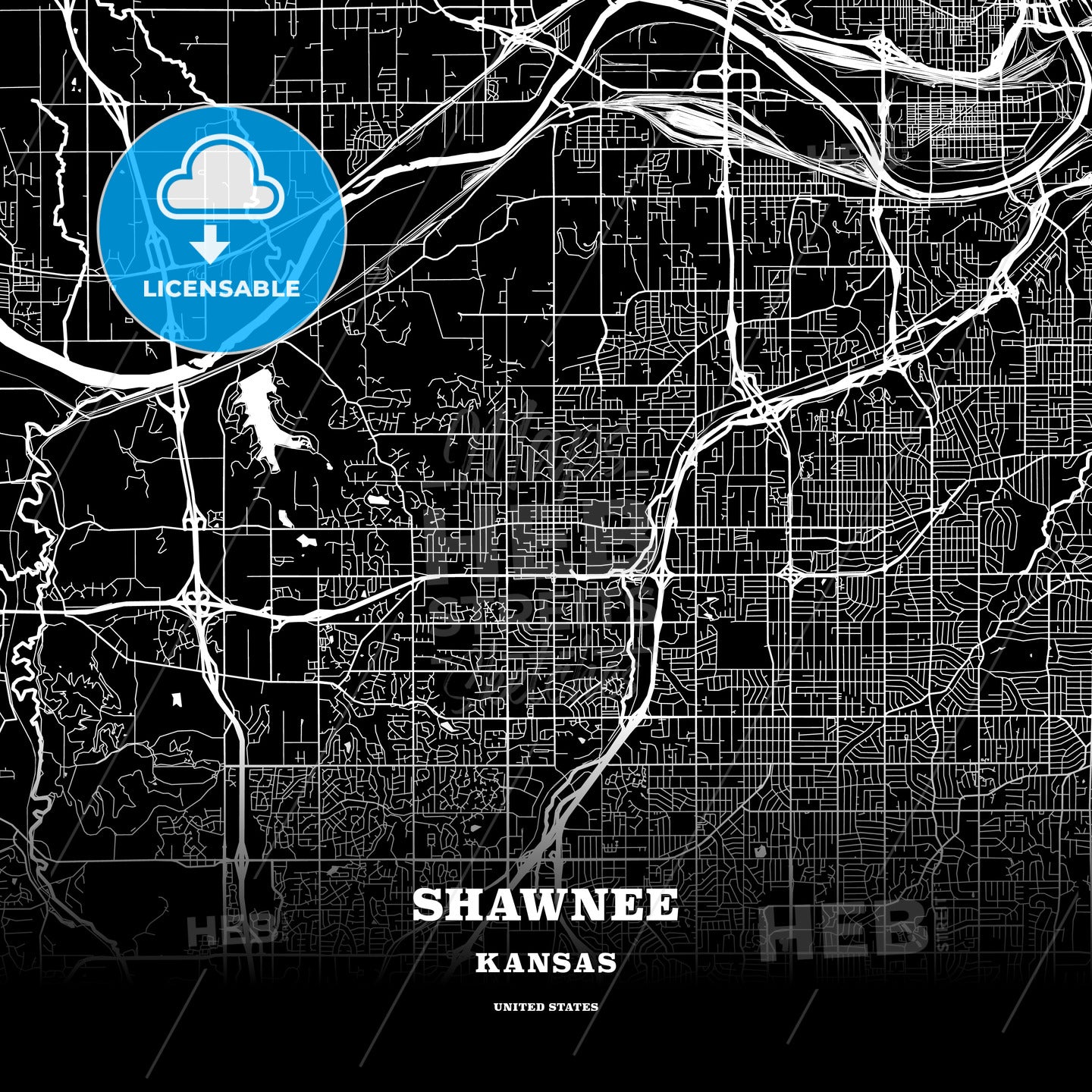 Shawnee, Kansas, USA map
