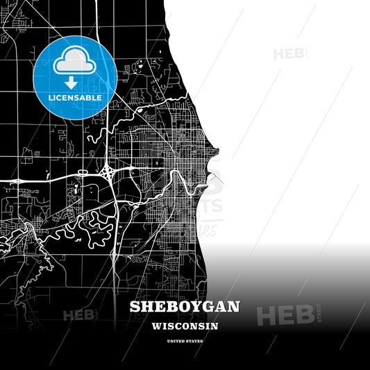 Sheboygan, Wisconsin, USA map