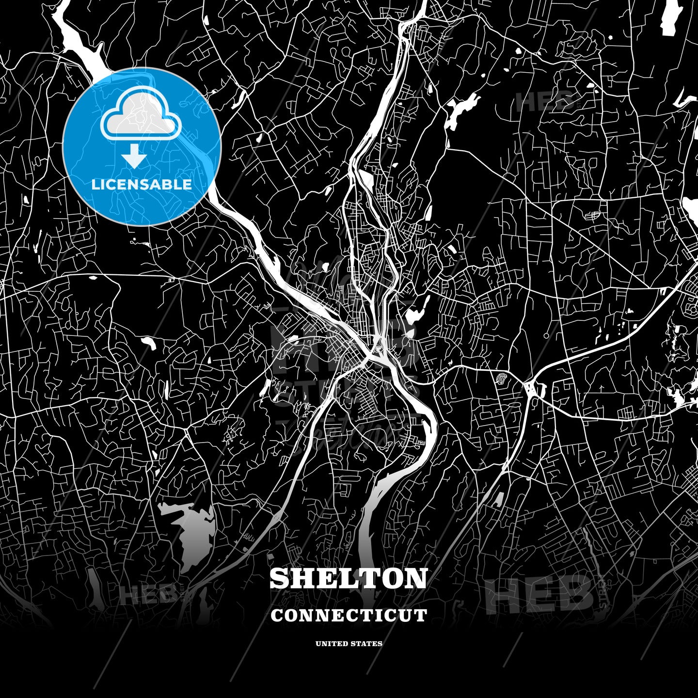 Shelton, Connecticut, USA map