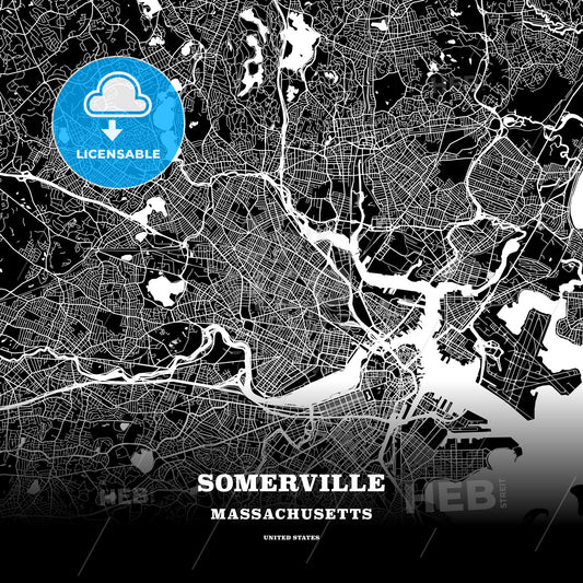 Somerville, Massachusetts, USA map