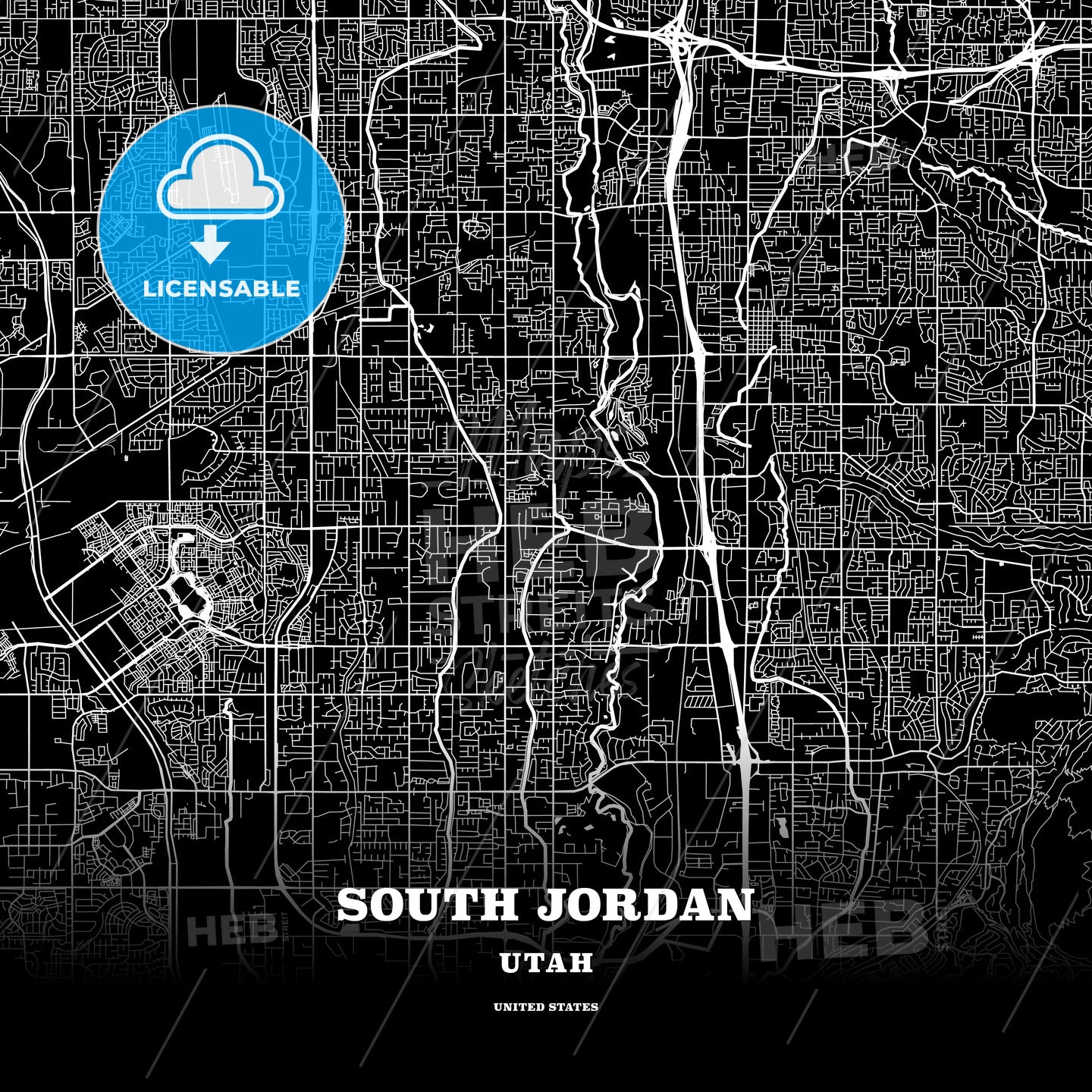South Jordan, Utah, USA map