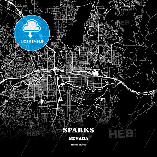 Sparks, Nevada, USA map