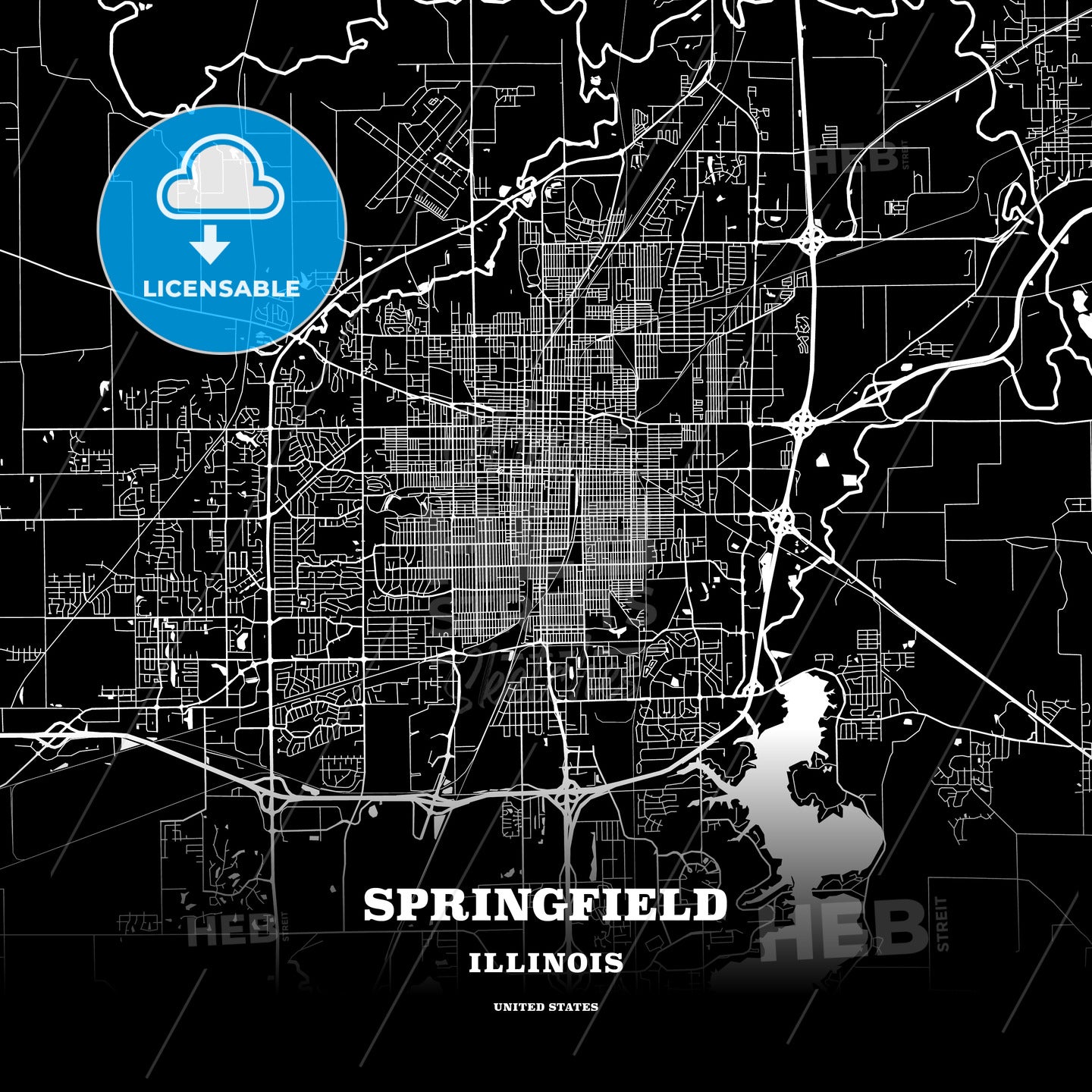 Springfield, Illinois, USA map