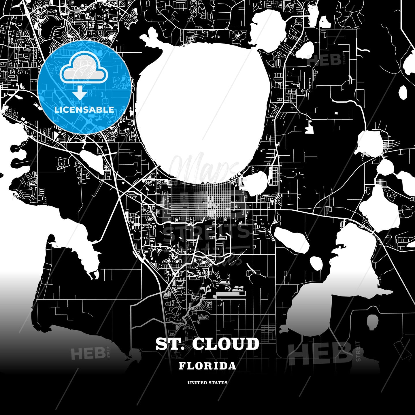 St. Cloud, Florida, USA map
