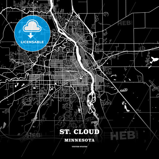 St. Cloud, Minnesota, USA map