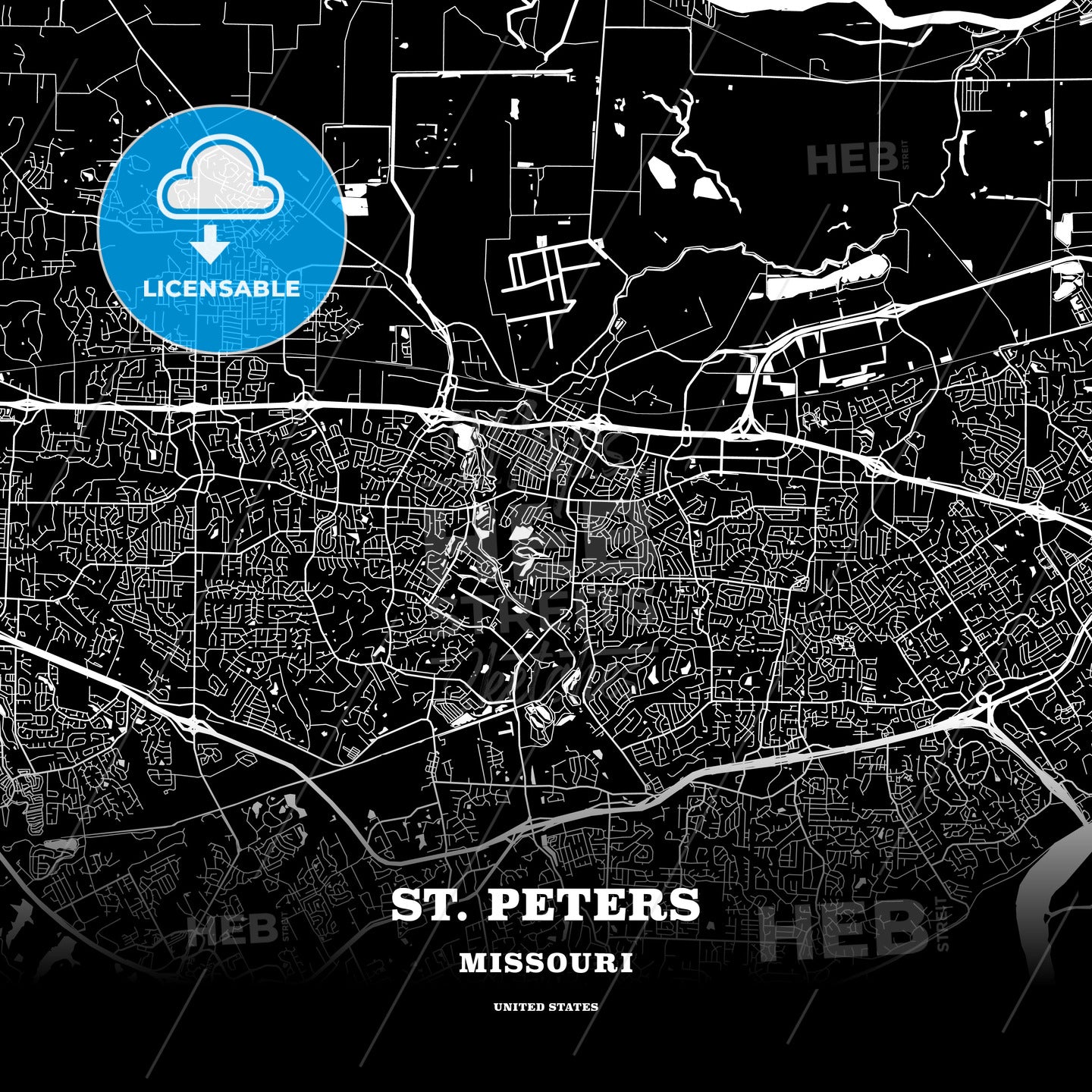 St. Peters, Missouri, USA map