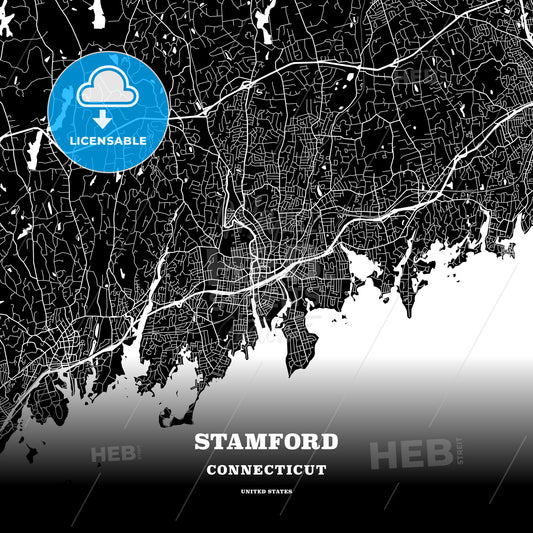 Stamford, Connecticut, USA map