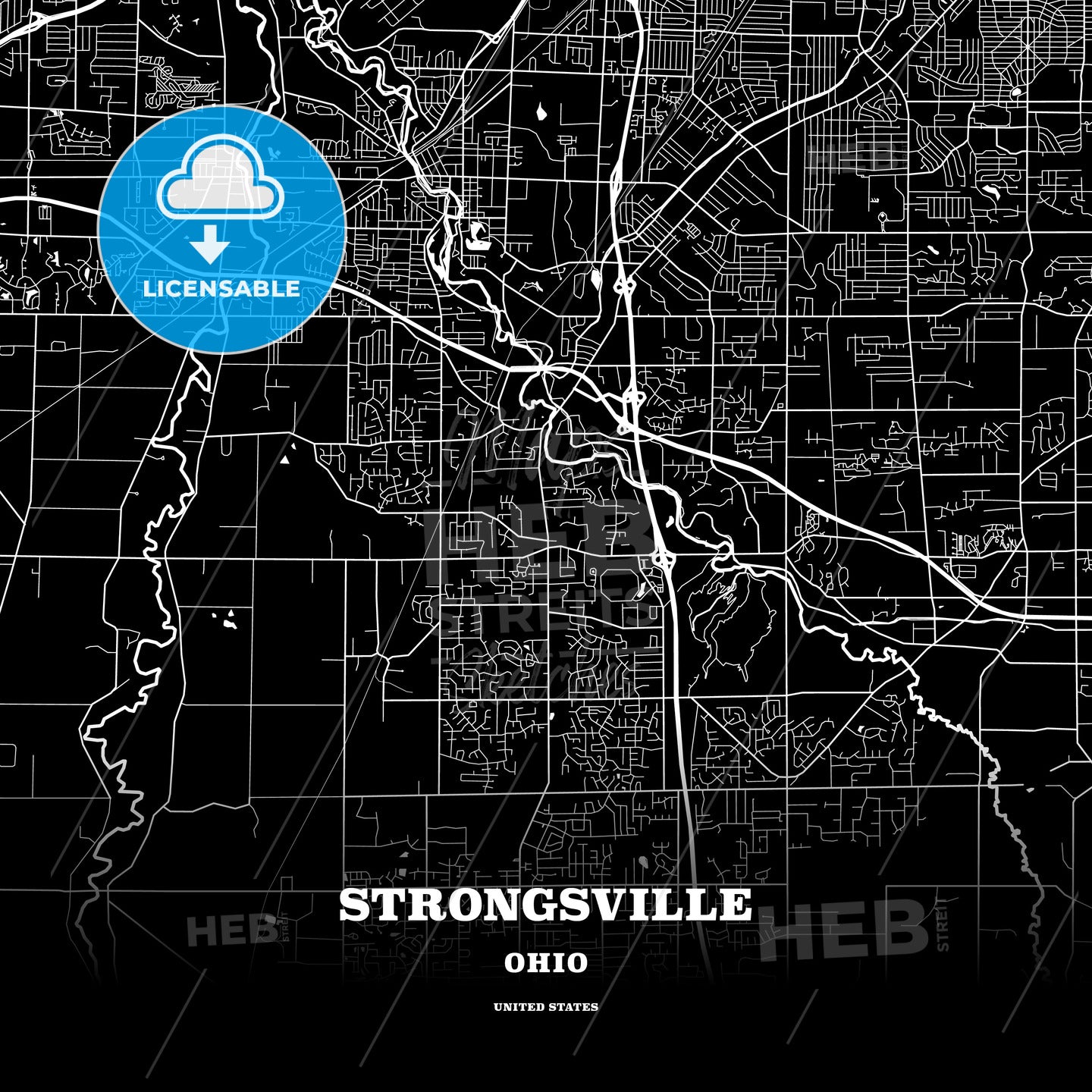 Strongsville, Ohio, USA map